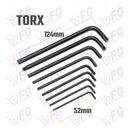 Kit 18 Peças Jogo Chave Allen Hex Torque Bola Longa