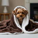 Mantinha Pet Dupla Face Soft Sherpa Coberdrom Cachorro Marrom
