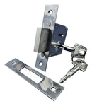 Trava De Segurança Tetra Para Porta De Madeira Dovale Cor Prateado