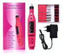 Lixadeira Elétrica Motor Unha Motorzinho Portátil Gel Cor Rosa-chiclete