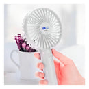 Mini Ventilador De Mão Portátil Recarregável Extensão Branco