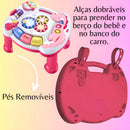 Mesinha De Atividades Didática Som Luz Interativa Zoop Toys Cor Rosa