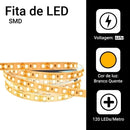 Fita Led Direta 10w E 120leds/m Rolo 10m Não Usa Fonte Luz Branco-quente 3000K
