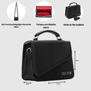 Bolsa Feminina Transversal E Bolsa pequena com Carteira feminina Preta kit completo