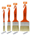 Kit 4 Pincel Trincha Branca Pintura Tiger 696 Verniz Madeira