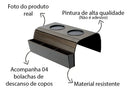 Esteira Suporte Porta Copos Braço Sofá Apoio Cerveja Kit 2un Cor Marrom Tabaco