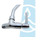 Torneira Bica Móvel De Cozinha Parede Alavanca 1/4 Acabamento Cromada Cor Prateado