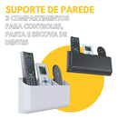 Suporte de Parede Triplo Controles Remoto Universal Cor Preto ArtBox3d
