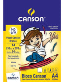 Bloco Papel Canson Desenho Escolar Branco 140g A4 20 Folhas
