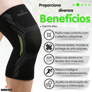 Joelheira de Compressão Elástica Armor para Esporte Corrida Academia Premium Rubber Fit Verde Tamanho G