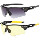 Óculos Ciclismo Bike Proteção Uv400  Preto Degradê + Amarelo