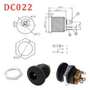 5 Conector Dc Jack Fêmea Pino Painel Rosca E 5 Plug P4 Macho Preto