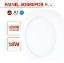 Painel Led Plafon Aluminio Sobrepor 18w 4000k Branco Neutro 22cm Redondo Cod:767100870 Avant