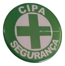Kit 10 Bottons Broche Cipa Segurança Do Trabalho 3,5cm Cor Verde-escuro