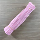 Haste De Chenille Cores 30cm 100 Unid Limpador De Cachi Rosa