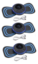 Kit 3 Massageador Portátil Recarregável Dor Coluna Pescoço Elétrico Relaxamento