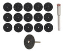 Kit 15 Discos De Corte Metais Leves Micro Retifica + Haste
