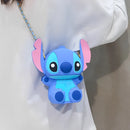 Mini Bolsinha Porta Treco Moedas Lilo Stitch Silicone Cor Azul Desenho Do Tecido Coelho