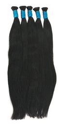 Cabelo humano natural liso 75 cm 100 gramas cor castanho