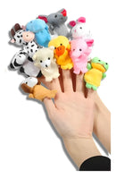 Fantoches Brinquedo Infantil Animais Mão Dedo - Kit 10 Peças