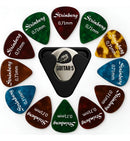 Kit 12 Palhetas Strinberg 0.71mm P/ Violão + Porta Palhetas