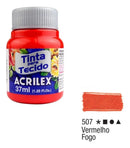 Kit C/ 6 Tintas De Tecido Tela Pintua Acrilex 37ml