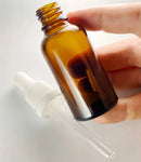 Vidrinho Âmbar De 30 Ml Conta Gotas Kit Com 30 Unid Cor Branca