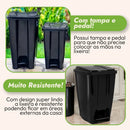 Lixeira Com Pedal 20l Plástico Resistente Reforçada Jaguar