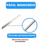 Kit 1 Espatula + 1 Palito Cutícula Aço Inox Ponta Dupla De Unha Manicure Pedicure