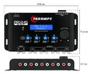 Processador de Áudio Taramps Pro 2.4S Digital 4 Vias Saída RCA e Fio Crossover Equalizador 15 Bandas Anti-Puff Alinhamento Som Automotivo Profissional Alta Performance 12 Presets DSP