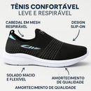 Tênis Meia Feminino Calce Facil Macio Confortável Branco 35 BR