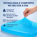 Almofada Assento Egg Da Piva Store - Hemorroida Ortopédico Cóccix Pós-parto Silicone Cadeira Tratamento Lesão Especial Macia Confortável Banco Carro Dores Azul Favo De Mel