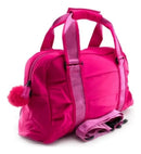 Bolsa Feminina Blogueira Esportiva Fitness Academia Chaveiro Cor Pink Desenho Do Tecido Liso