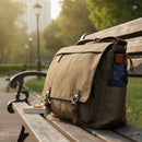 Bolsa Transversal Carteiro Pasta Para Notebook Lona Resistente Multifuncional Zafin Cor Marrom