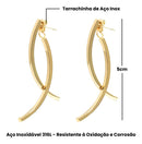 Brinco Bastet Shop Design Peixe de aço inoxidável