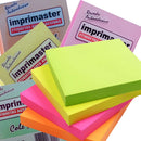 Kit 10 Blocos Recados 76x76mm Cole Facil Colorido 1000 Notas Adesivas - Cores: Rosa, Laranja, Amarelo e Verde (Tons pasteis)