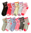 Kit 12 Pares Meias Infant Variadas feminino 2 a 4 Anos