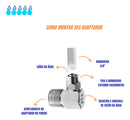 Adaptador Para Filtro De Agua Com Registro Valvula Metal 3/8