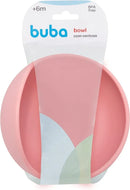 Buba Prato Bowl Silicone Com Ventosa Introdução Alimentar Infantil Rosa