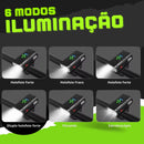 Farol Forte Bike Recarregável Profissional Sinalizador Preto