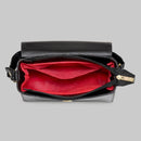 Bolsa Feminina Pequena Transversal E Lateral Tampa Pinguente Cor Preto