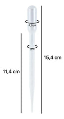 Pipeta Pasteur Plastica 3ml - 10 Unidades