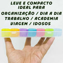 Porta Comprimidos Caixa Divisórias Estojo Remédio Suplemento