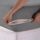 Capa De Colchão Casal 30 Cm Box Malha Com Zíper 100% Algodão