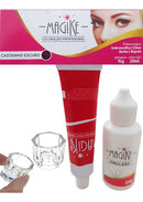 Tintura Para Sobrancelha Barba E Bigode + Copo Castanho escuro