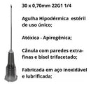 Agulha 30x0,70 22g Descartavel Esteril Hipodermica 100 Unids
