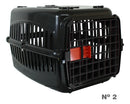 Caixa De Transporte Alça Coelho Cachorro Gato Preta/porta N2