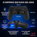 Controle Sem Fio Joystick Bluetooth Para Ps4 Videogame Tv Samsung Pc P4 Ps 4 Dual Shock Manete Pc Gamer Tv Smart Controle Bluetooth Sem Fio Celular Headset Com P2 - Marca Redfin