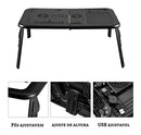 Tomate MTN888 Mesa Articulada Dobravel P/ Notebook Com Cooler Sofa Cama Negro