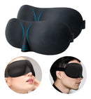 Kit 2x Máscara Tapa Olhos Para Dormir 3D Unissex Blackout Confortável Viajar Relaxar Repouso Chochilo Sono Soneca Descanso Viagens Turno Noturno Venda